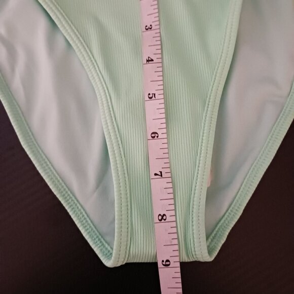 NEW Peixoto Tinga Ribbed Knit String‎ Bikini Swim Bottoms in Mint, Size L - Picture 11 of 11